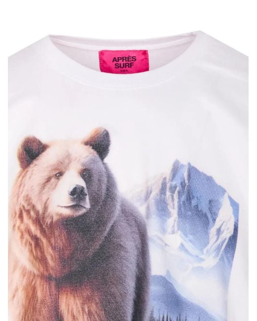 APRÈS SURF My Mountain T-Shirt mit Print in White für Herren