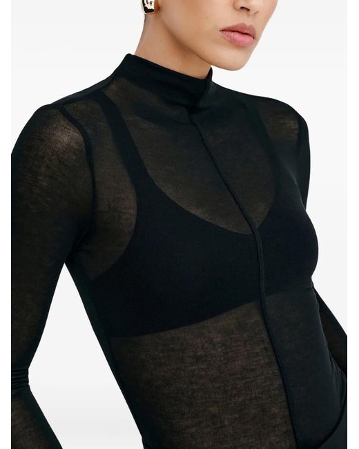 MARCELLA Black Alicia Long-Sleeve Top