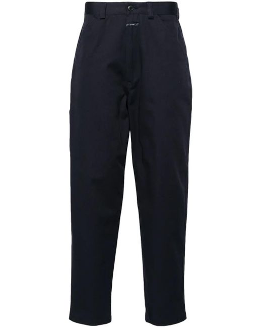 Closed Blue Tapered-Leg Twill Trousers for men