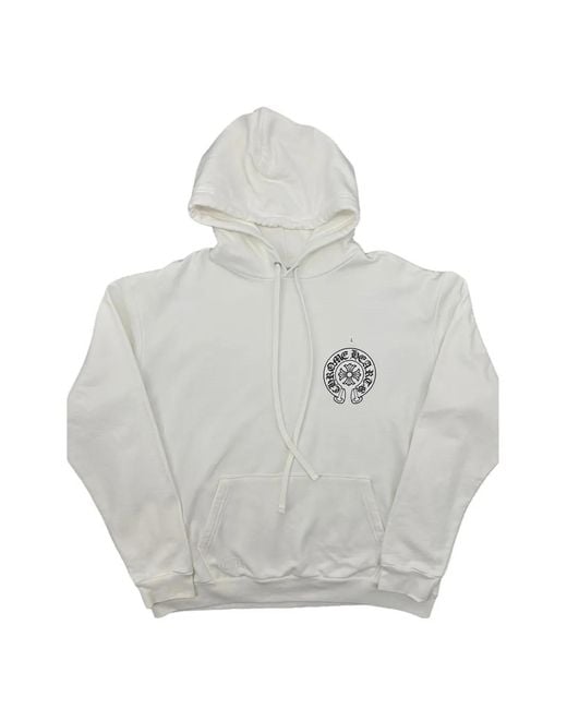 Chrome Hearts Gray Miami Horseshoe Logo Hoodie for men