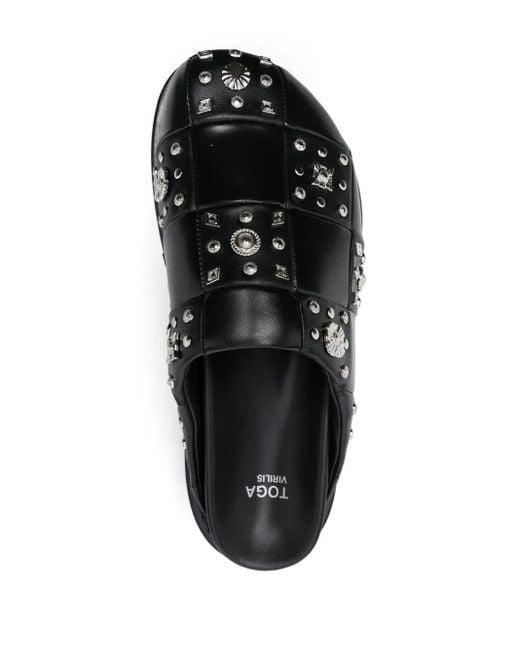 Mules con apliques Toga Virilis de hombre de color Black