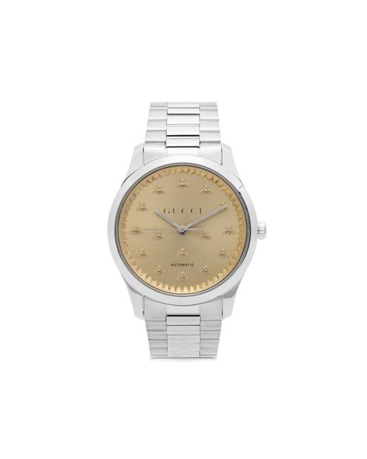 Gucci White G-timeless With Bees 42mm