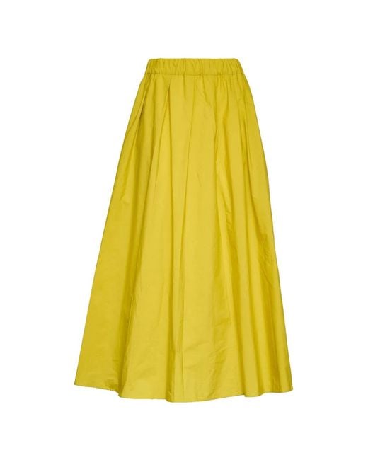 Apuntob Yellow Elastic Waist Skirt