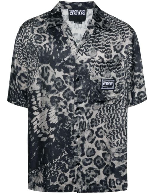 Versace Hemd mit Animal-Print in Black für Herren