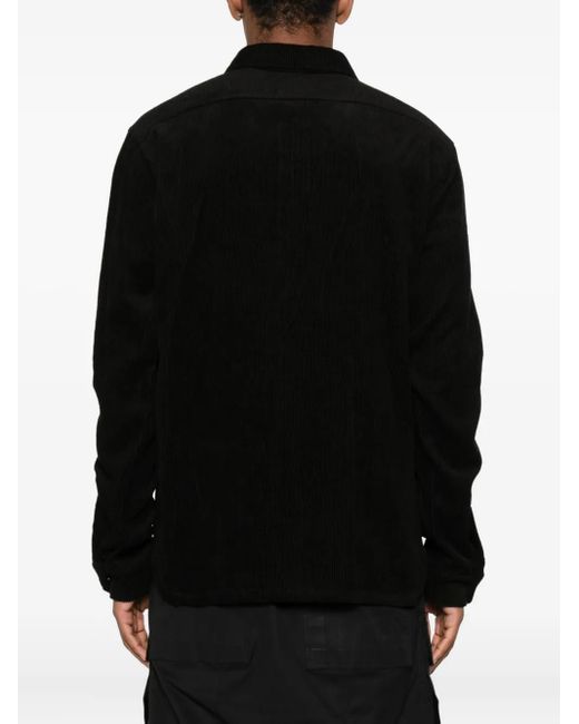 Camicia A Coste di Rick Owens in Black da Uomo