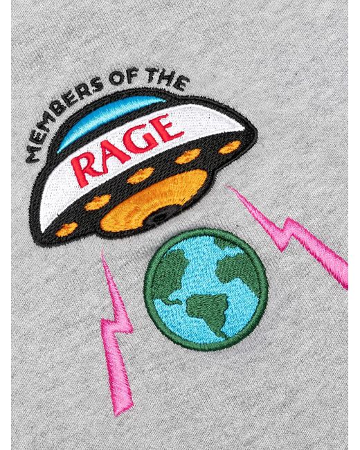メンズ Members of The Rage ダメージ パーカー Gray
