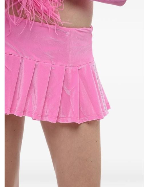 Adriana Hot Couture Pink Flared-Hem Mini Skirt