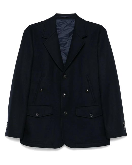 Boglioli Blue Wool And Cashmere Single-Breasted Jacket for men