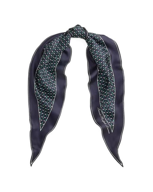 Ralph Lauren Blue Geometric Printed Scarf
