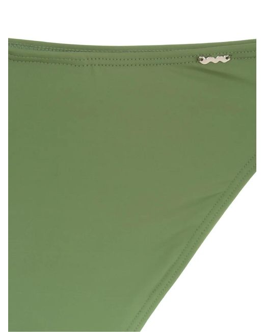 Amir Slama Green Plain Bikini Set