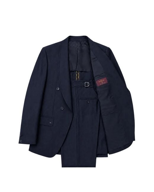 Franzese Collection Blue Montecarlo Casino Herringbone Suit for men