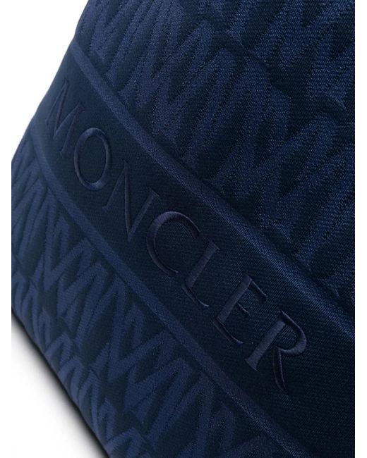 Moncler Shopper Met Monogram Jacquard in het Blue voor heren