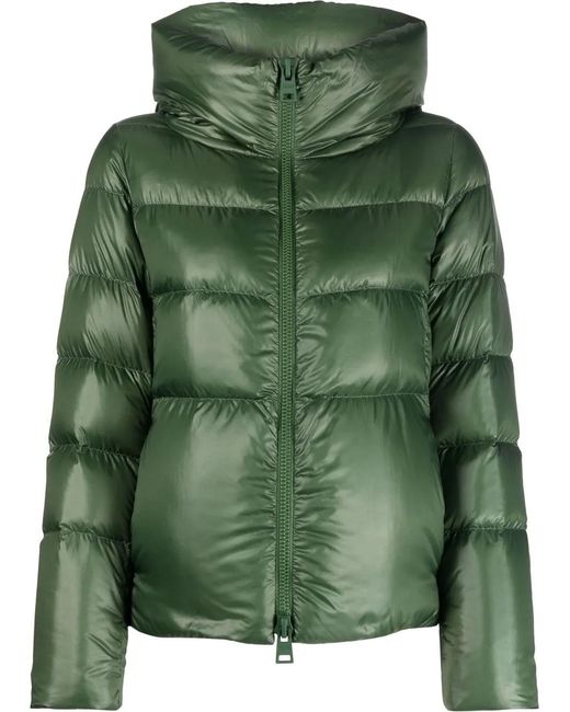 Herno Green Globe Padded Bomber Jacket