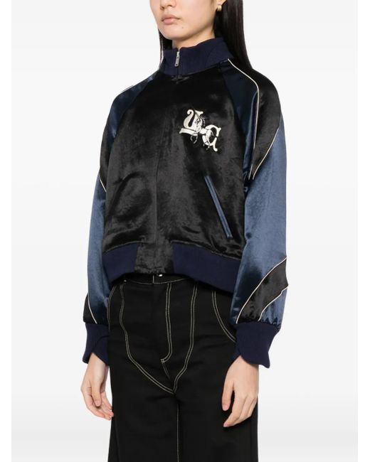 Undercover Black Embroidered Bomber Jacket