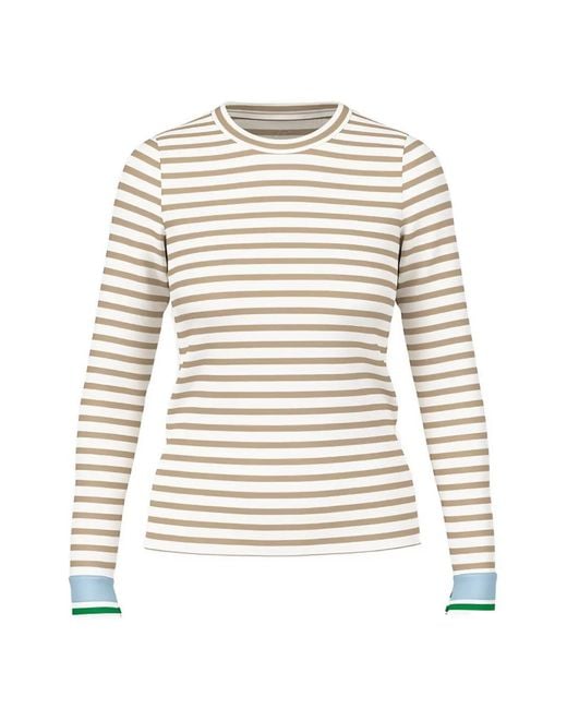 Marc Cain White Striped Sweater