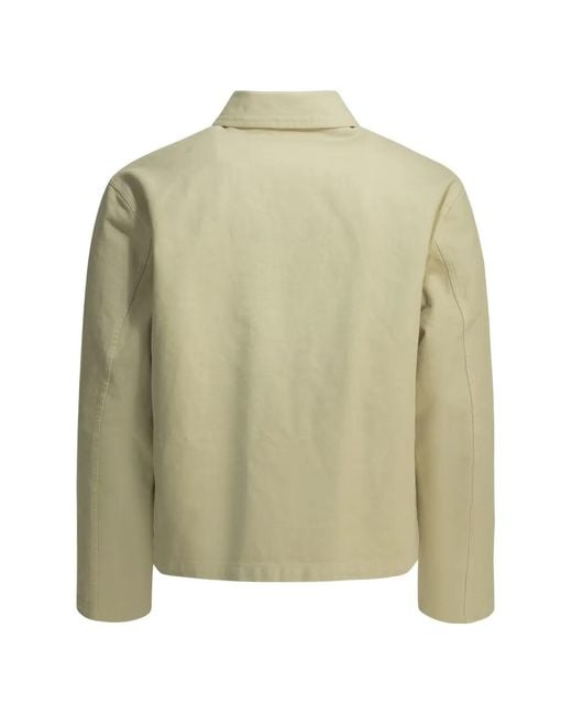 Auralee Green Patch-Pocket Coats for men