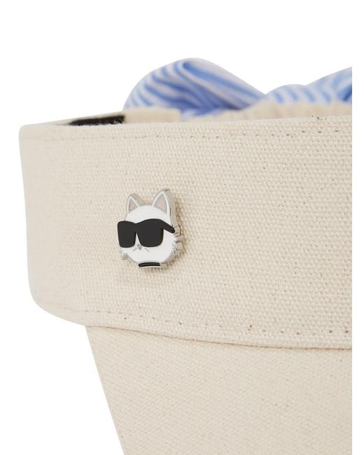 Karl Lagerfeld White Ikon Visor