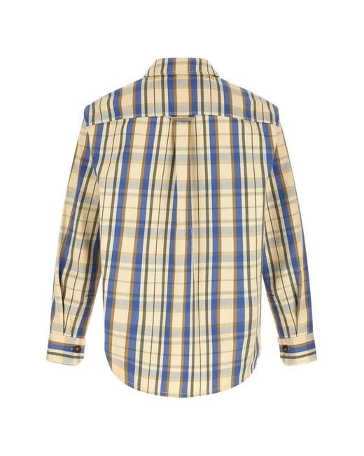 A.P.C. White Check-Pattern Nathan Shirt for men