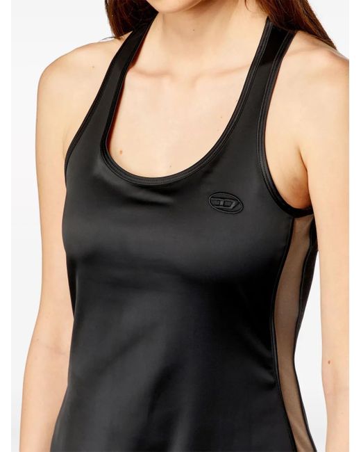 DIESEL Black D-Arlyn Racer-Back Flared Dress