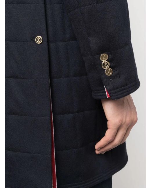 Thom Browne Blue Padded Long-Line Jacket for men