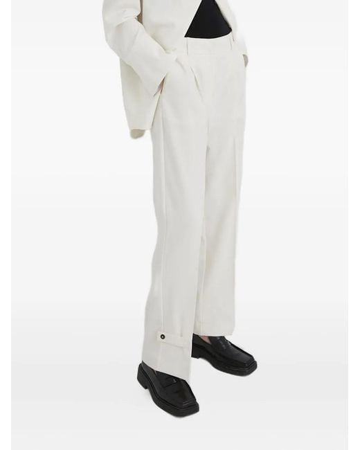 Herskind White Pleated-Details Trousers