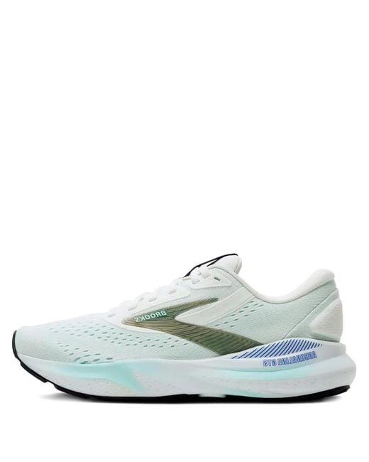 Brooks White Adrenaline Gts 24 Running Sneakers