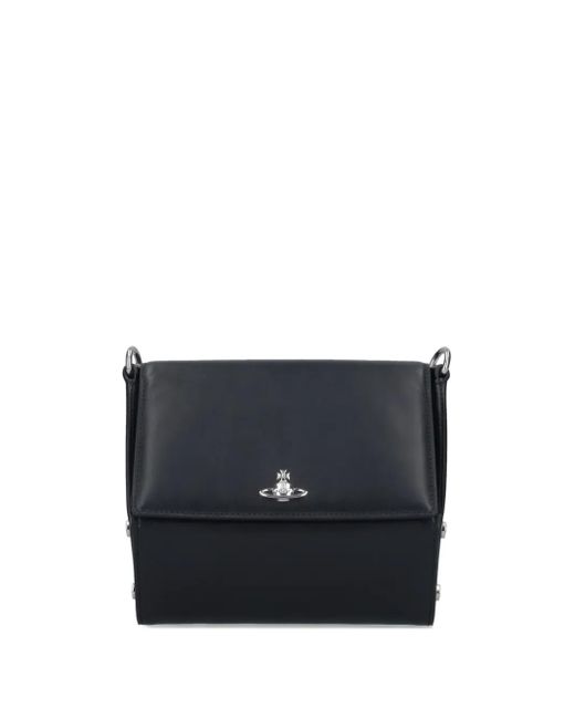 Borsa A Spalla Con Placca Orb di Vivienne Westwood in Blue