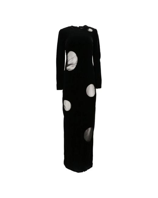 Tom Ford Black Cut-Out Long-Sleeve Maxi Dress