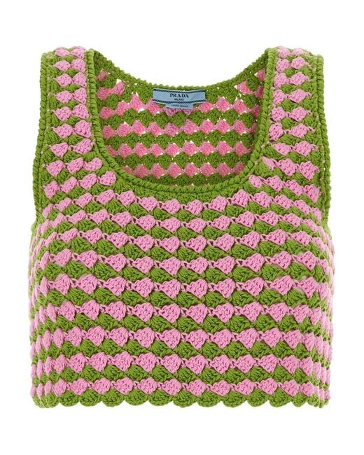 Prada Cropped Top in het Green