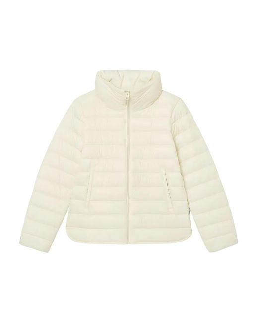 Marc O' Polo White Padded High-Neck Jacket