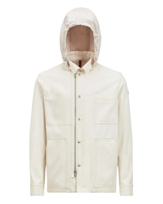 Moncler White Guerledan Shirt Jacket for men