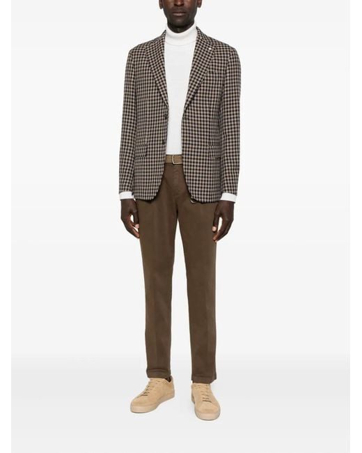 Manuel Ritz Brown Checked Blazer for men