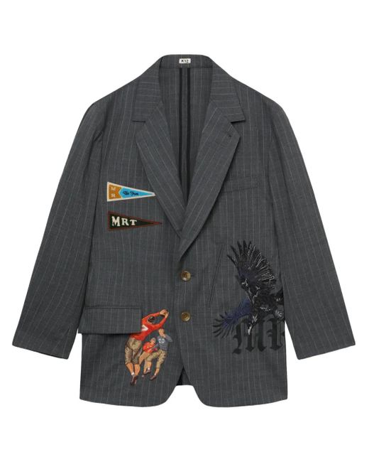 Blazer Con Applicazione di KHOKI in Gray da Uomo