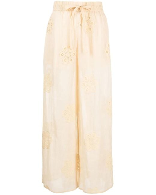 Zimmermann Acadian フローラル パンツ Natural