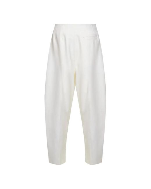 Jacquemus White Moisson Double Button Pleated Trousers for men