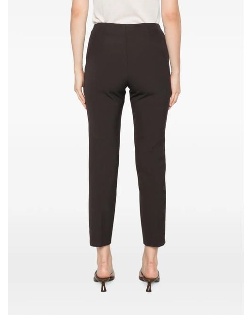 Peserico Black Side-Zip Trousers