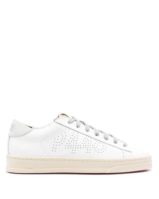 P448 White Jack Leather Sneakers