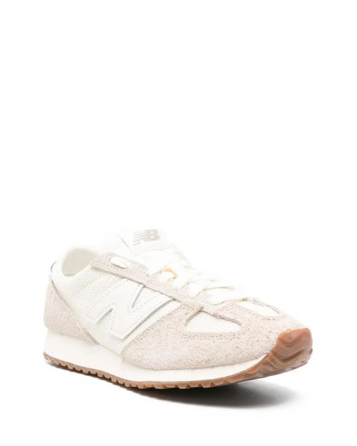 New Balance White U471 Suede Sneakers