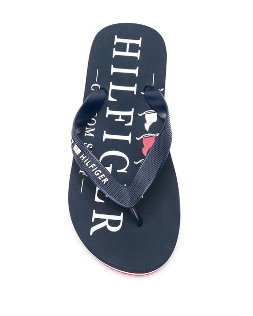 mens nautical flip flops