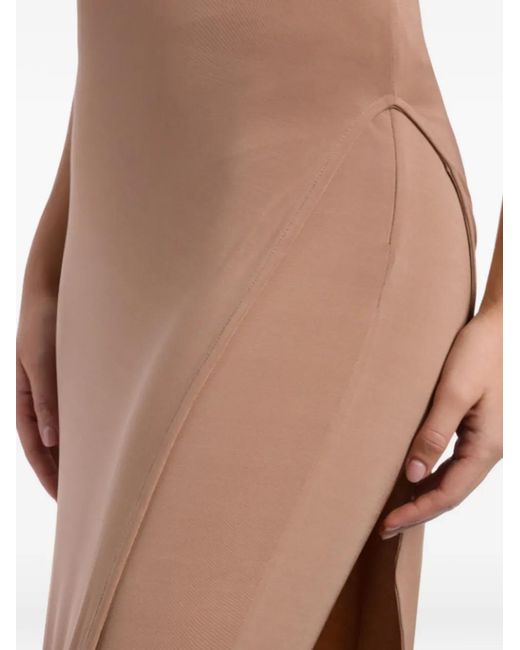 Dondup White Side-Slit Dress