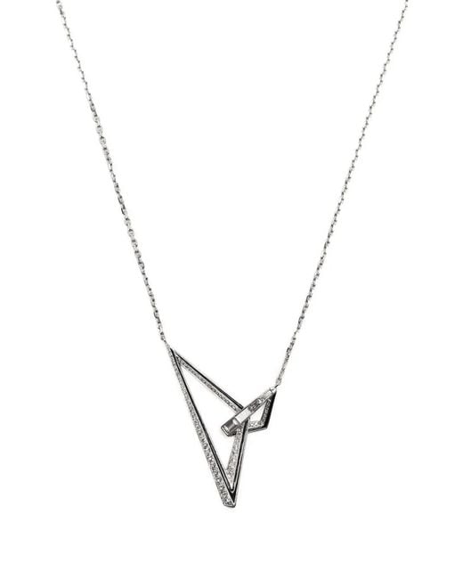 Stephen Webster Metallic 18Kt Vertigo Obtuse Diamond Pendant Necklace