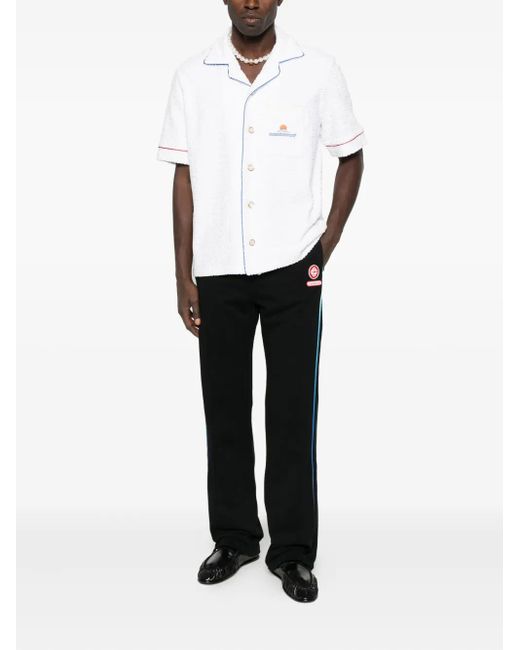 Casablanca Black Loopback Gradient Piping Open Hem Jogger for men