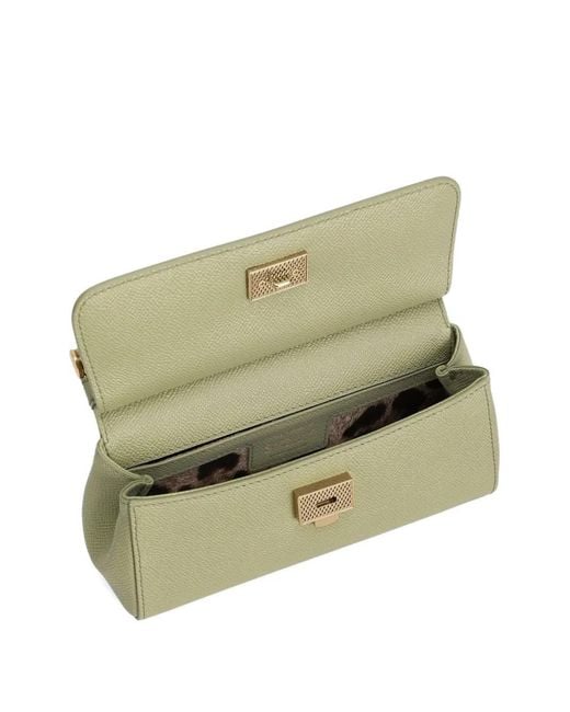 Dolce & Gabbana Metallic Sicily Small Leather Handbag