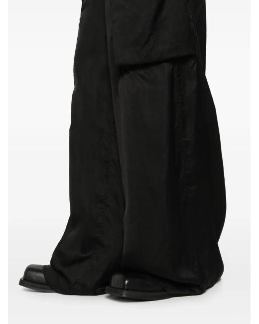 Rick Owens Black Cargo-Pocket Trousers