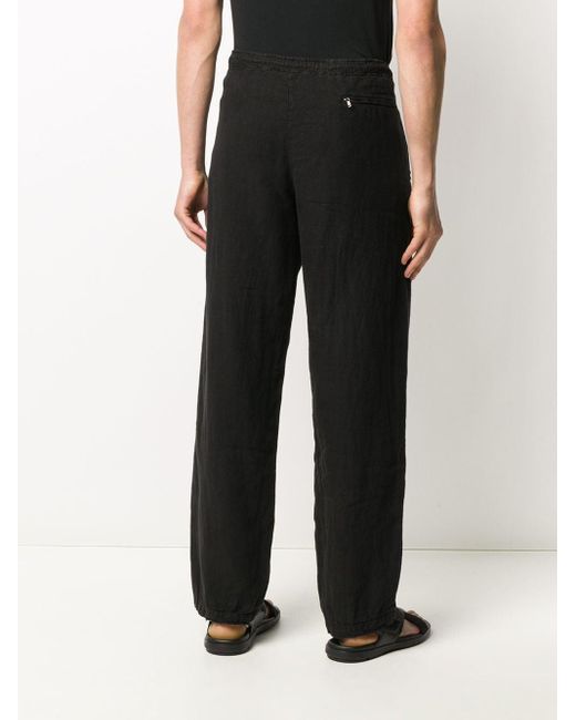 men's black armani trousers