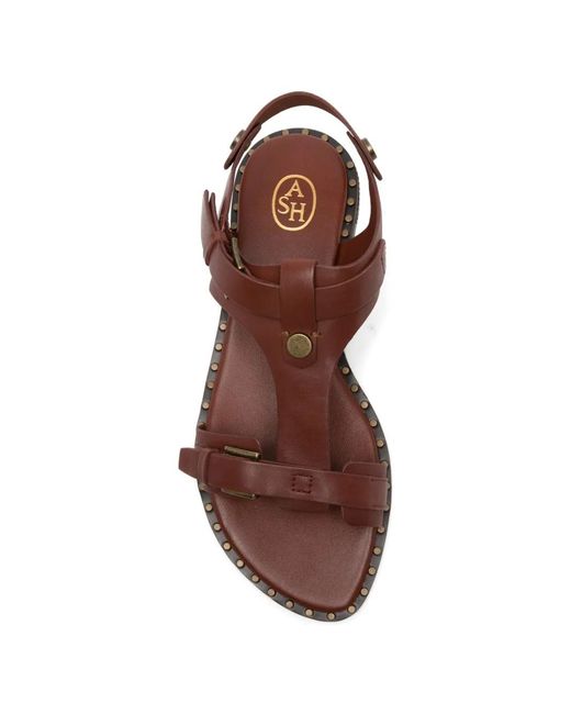 Ash Brown Piper02 Flat Sandals