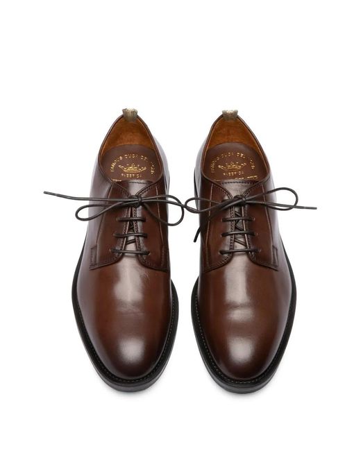 Officine Creative Brown Lace-Up Derby Shoes for men