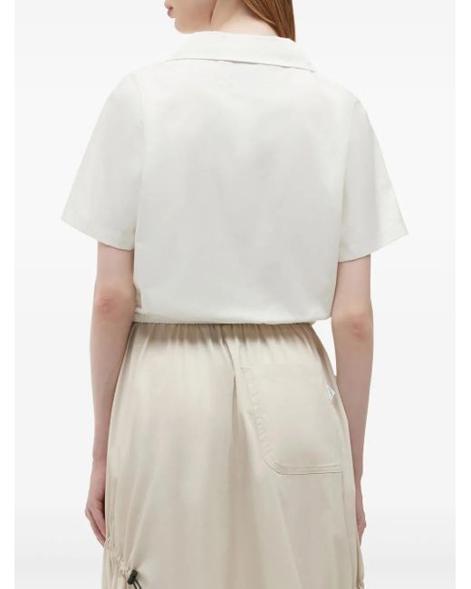 Musium Div. White Logo-Embroidered Shirt