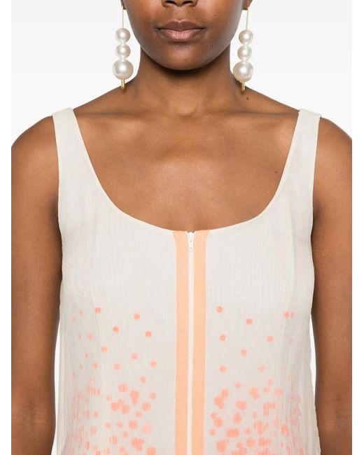 Gemy Maalouf Pink Sleeveless Zip-Front Mini Dress