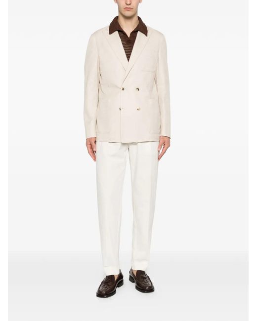 Canali Natural Veste À Boutonnière Croisée for men